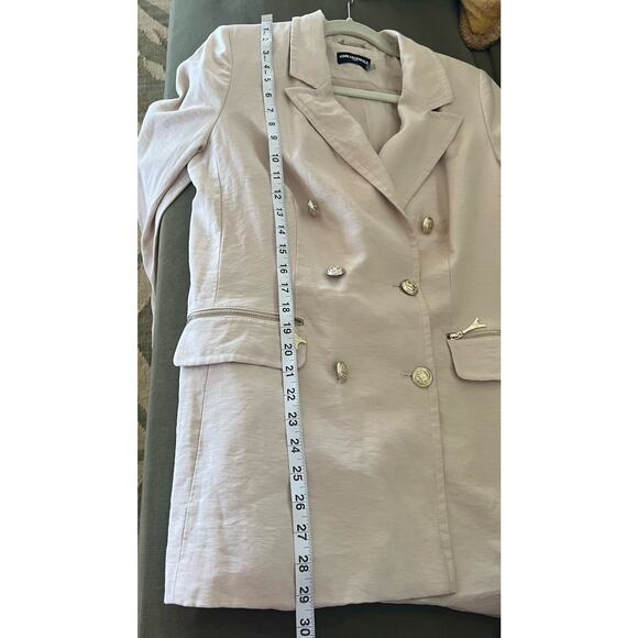 Karl Lagerfeld Women's Paris Sailor Collared Double-Breasted Blazer Bone Size 8 - Picture 16 of 16